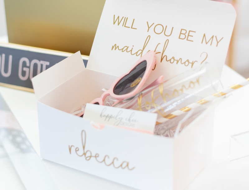 Will you be my braid of honor box | Browse our collection of gift items speﬁcally made for bridal proposals. Your girls won’t be able to refuse.
