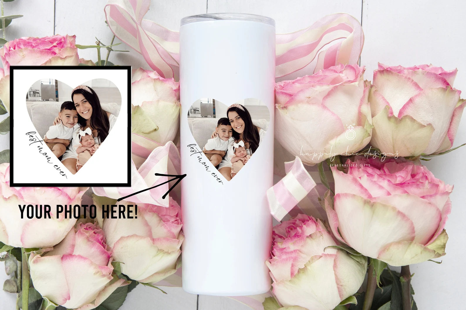 Mothers Day Gift box for new mom with personalized tumbler