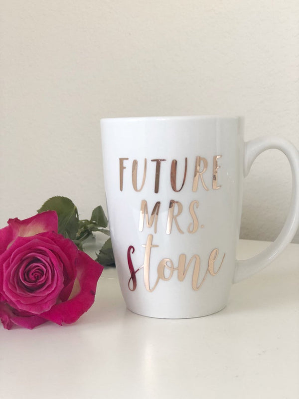 Future mrs mug- engagement gift- engagement mug- future mrs gift- rose gold mug- bride mug- bridal shower gift- rose gold future mrs- mug