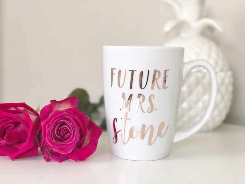 Future mrs mug- engagement gift- engagement mug- future mrs gift- rose gold mug- bride mug- bridal shower gift- rose gold future mrs- mug