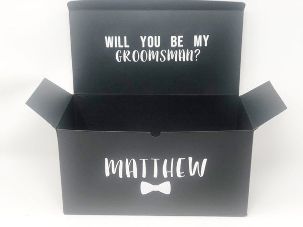 Groomsman proposal box- will you be my best man- groomsmen proposal box- father of the bride groom gift box- will you be my groomsman propos