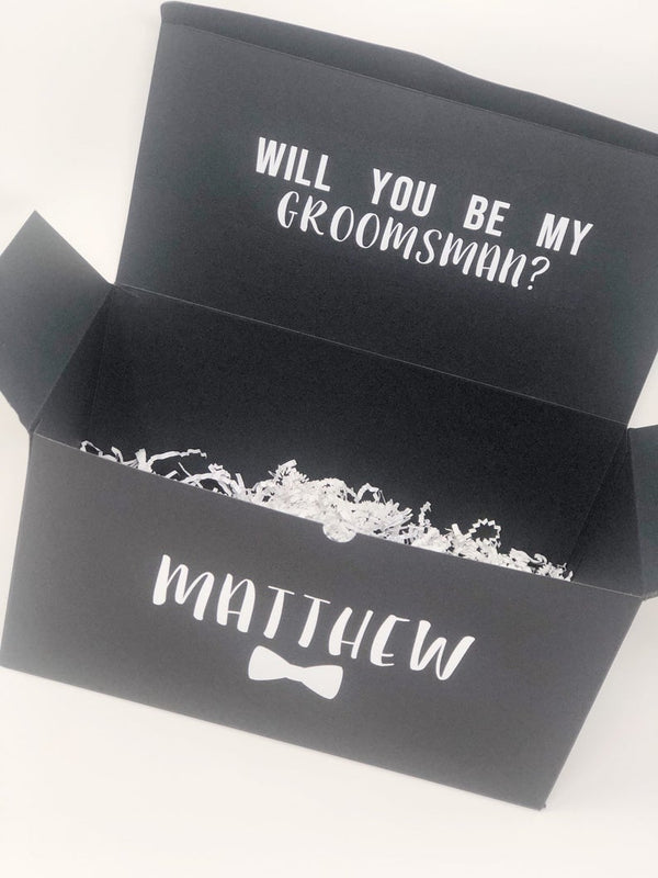 Groomsman proposal box- will you be my best man- groomsmen proposal box- father of the bride groom gift box- will you be my groomsman propos