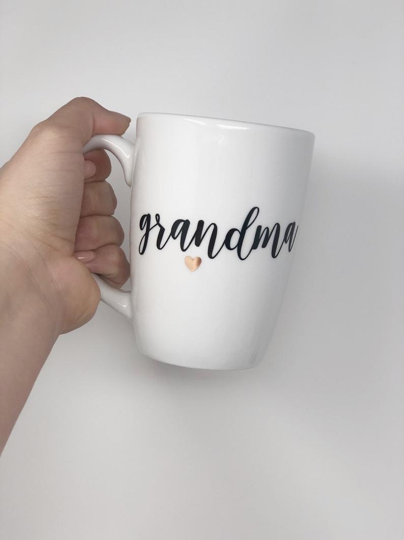 Promoted to grandma grandpa mug set-best moms get promoted to- reveal party gifts- grandparents pregnancy reveal- baby announcement ideas