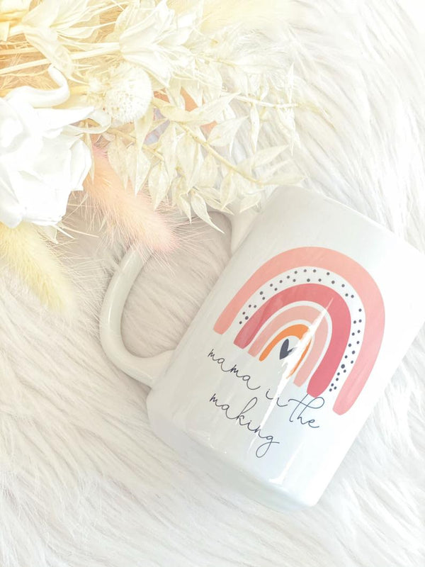 Mama in the making mug - rainbow baby mama gift- pregnancy mug- infertility IVF pregnancy reveal gender reveal mommy to be gift for baby