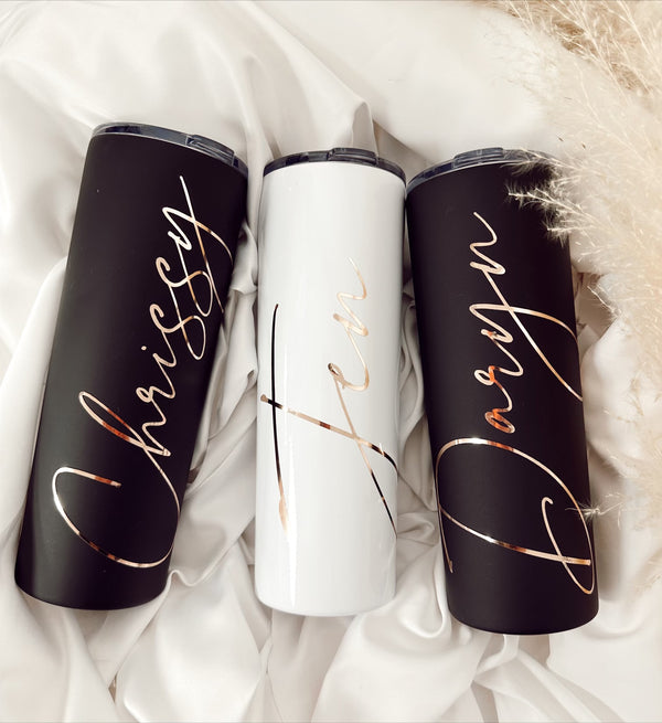 Personalized water bottle tumbler with straws- tumbler with name- custom water bottle tumbler- bachelorette tumblers for bridesmaids proposal