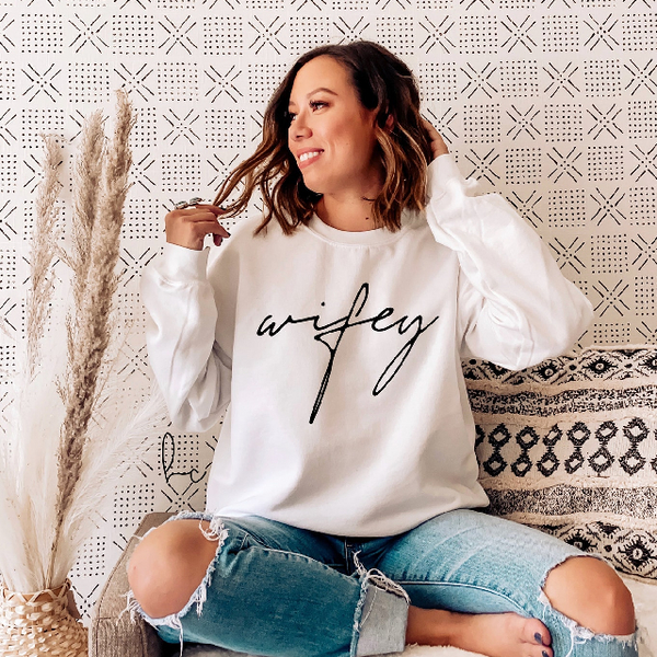 Wifey sweater- bride sweaters- personalized future mrs wifey sweaters- engagement gift for bride to be bachelorette gildan bride tee