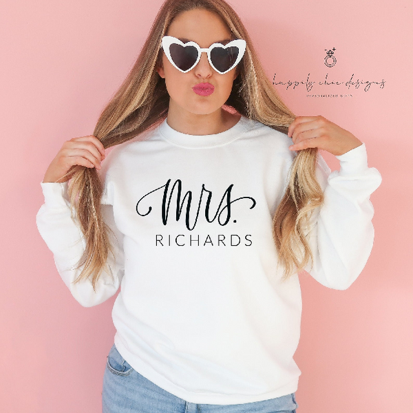 Mrs wifey sweater- bride sweaters- personalized future mrs wifey sweaters- engagement gift for bride to be bachelorette gildan bride tee