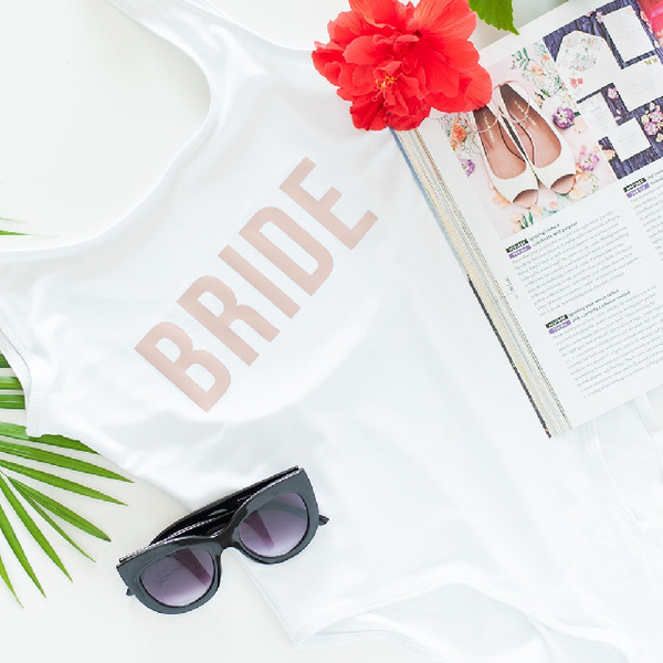 Bride bachelorette bathing suit- honeymoon swimsuit- one piece bathing suit for bride- just married wifey honeymoon vibes swimwear wifey