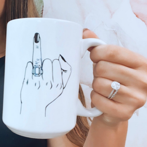 Wedding ring finger mug- bride mug- future mrs mugs- engagement gift idea- wifey mug- engaged af mug- wedding day gift ideas