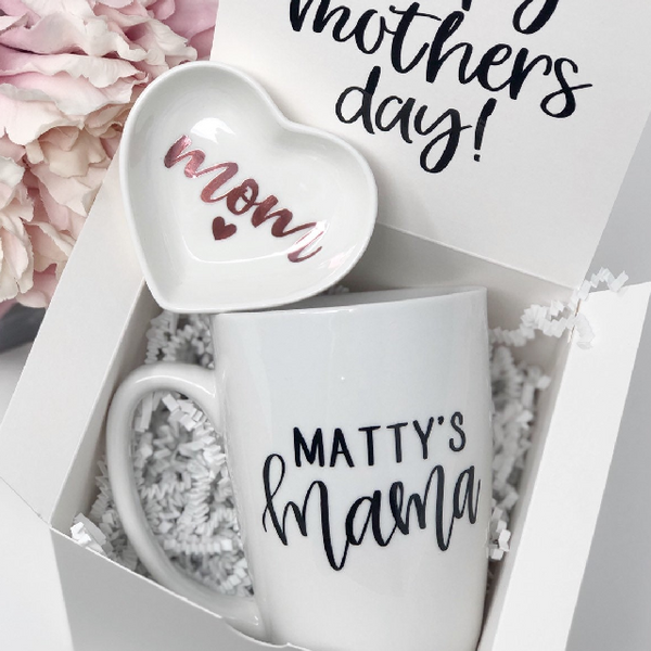 Personalized mama mom mug- first mothers day gift box set- mommy gifts for mom- gift for new mom- baby shower mommy to be mug gift box set