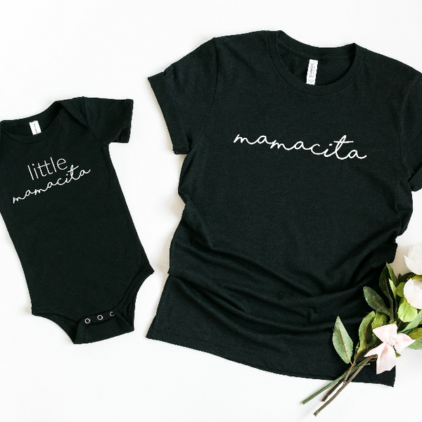 Mamacita little mamacita shirt set- mommy and me mothers day shirt idea- mama shirts- gift idea for mom- mommy motherhood shirts- children