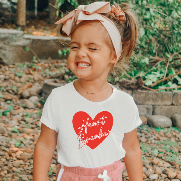 Little heartbreaker t-shirt for kids - valentines child shirt - cute funny sweetheart heart breaker baby tee- youth valentines day shirts