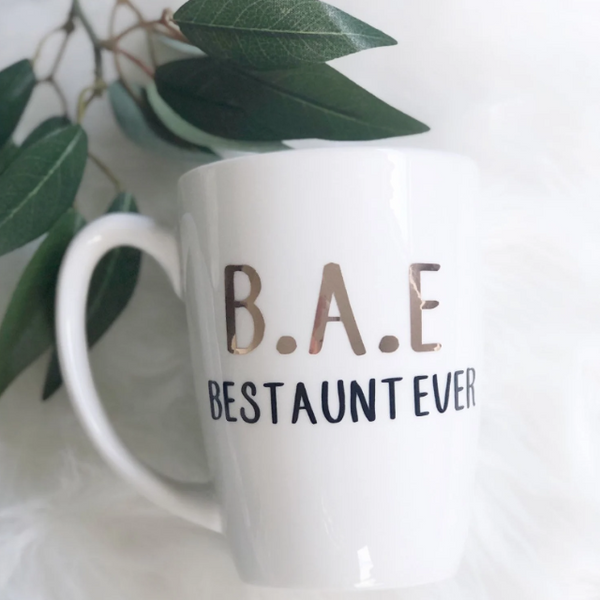 BAE mug- best aunt ever mug gift - aunt mug- personalized auntie gift mug- bae gifts- mug for her- gift for aunt - personalized aunt mug -