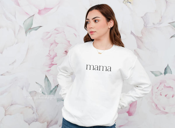 Mama sweater, kids name sweater, Mother's Day sweater, custom personalized mom sweater, child name, first Mother's Day outfit mama pullover