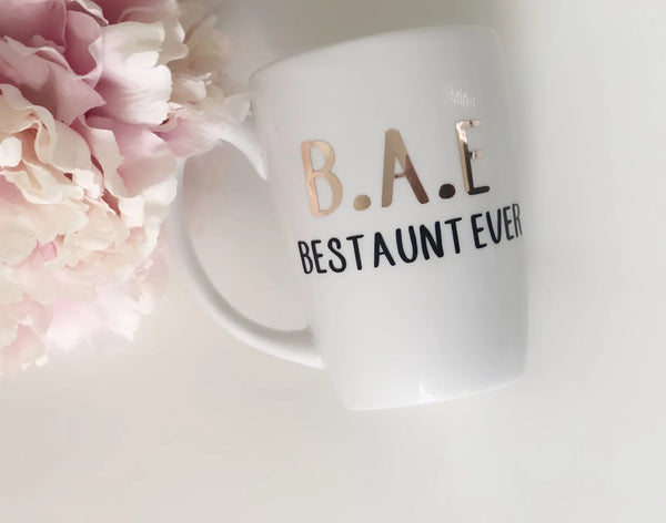 BAE mug- best aunt ever mug gift - aunt mug- personalized auntie gift mug- bae gifts- mug for her- gift for aunt - personalized aunt mug -
