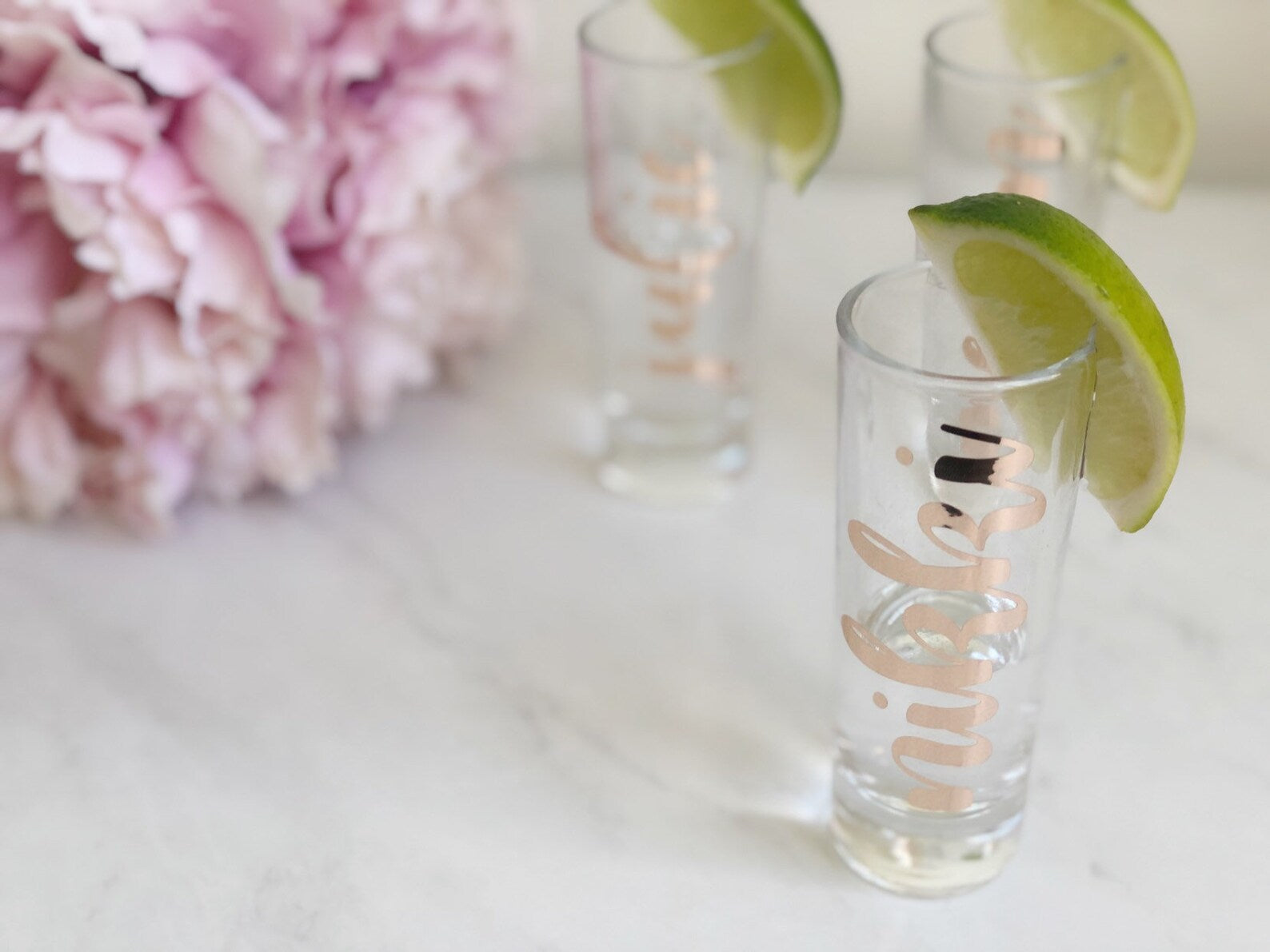 Personalized shot glasses- bridesmaid shot glass- bachelorette party shot glass gifts- bachelorette survival gifts - tequila shot glass