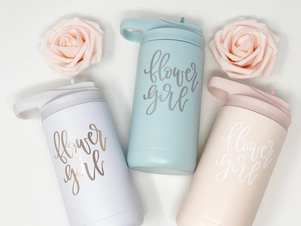 Hey Flower girl proposal gift box- (jewelry box) will you be my flower girl- petal patrol- gift for flower girl sippy cup water bottle- flower girl tumblers