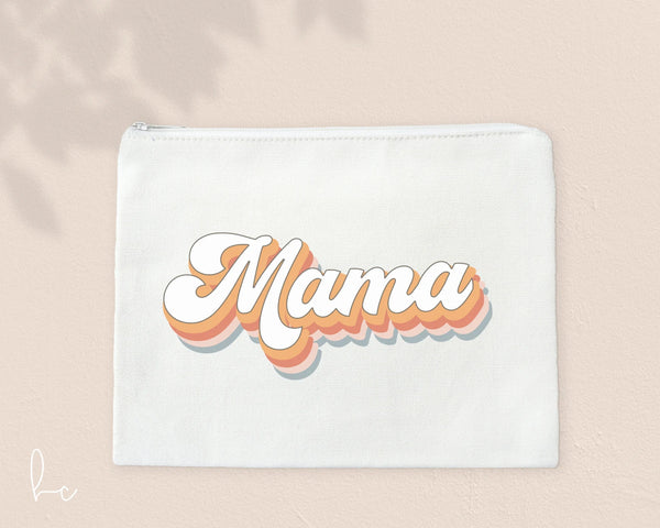 Mama make up bag- retro mama make up pouch- mama things- gift for mom- mothers day gift idea- gift card holder for mommy to be- cosmetic bag