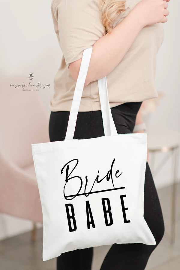 Bridesmaid tote bags- personalized tote bags- bachelorette party gifts for bridemaids- maid of honor tote bag- bridal party Bach babe beach