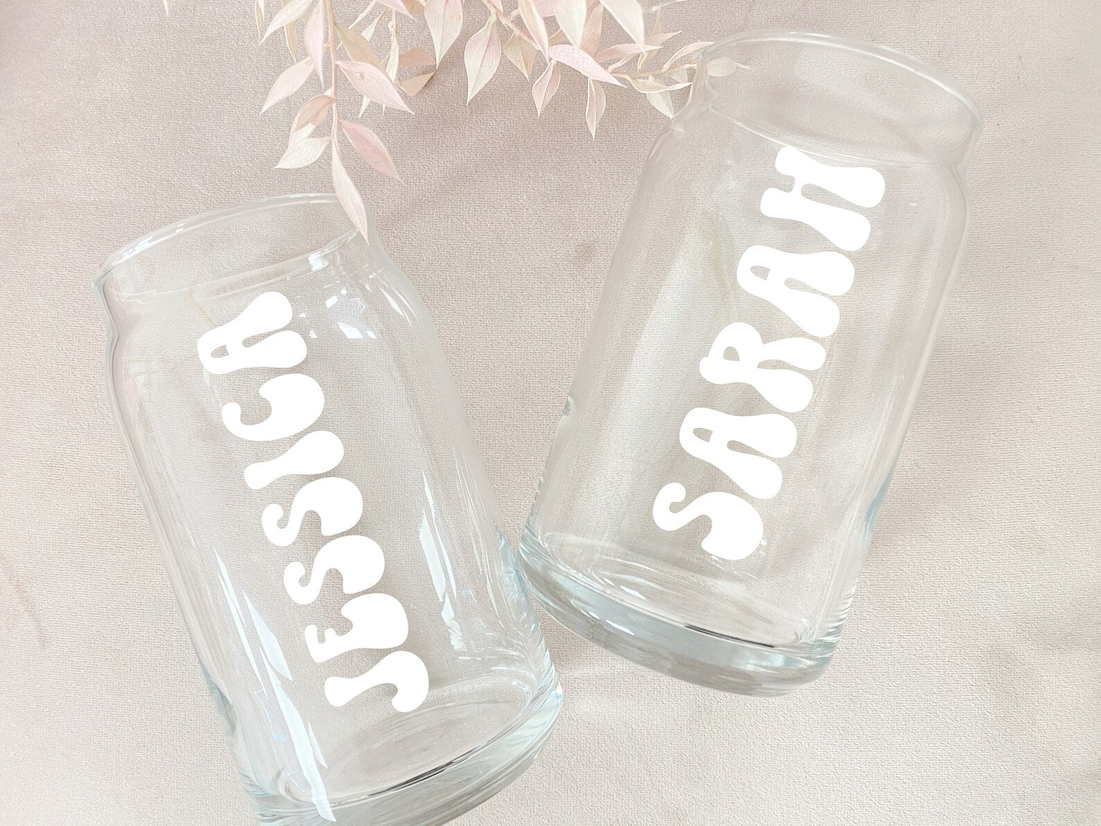 Personalized ice coffee cup - beer can glass soda cup with name- retro bridesmaid proposal glass gift for women maid of honor- bridal party