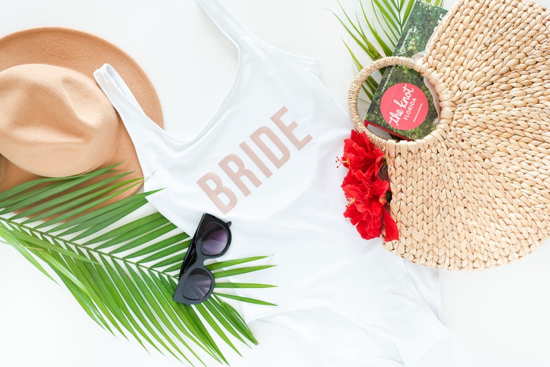 Bride bachelorette bathing suit- honeymoon swimsuit- one piece bathing suit for bride- just married wifey honeymoon vibes swimwear wifey