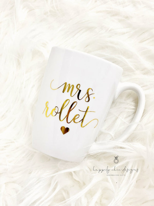 Personalized bride mrs mug- rose gold bride mug- future mrs mug- bridal shower mug- engagement gift mug idea - mrs mug- wifey mug- mrs gifts