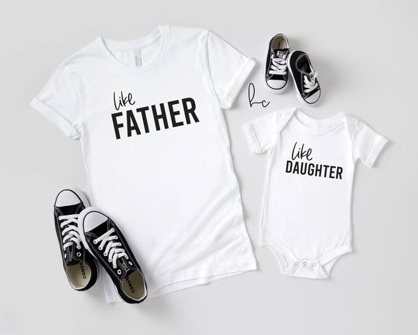 Like father like son matching family daddy and me shirts- fathers day shirts- first fathers day baby bodysuit outfit- gifts for dad