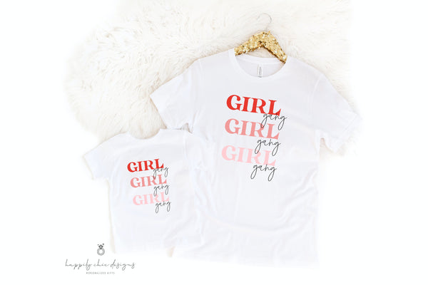 GIRL gang mommy and me valentines day matching shirts- Lover Babe valentines day shirt first valentines day t-shirt idea GALENTINES day shirt