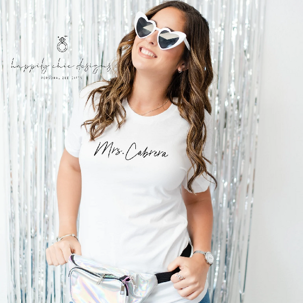 Personalized bride shirt- future mrs engagement T-Shirt for wifey bride to be gift box idea- custom shirts for bridal bachelorette shirt