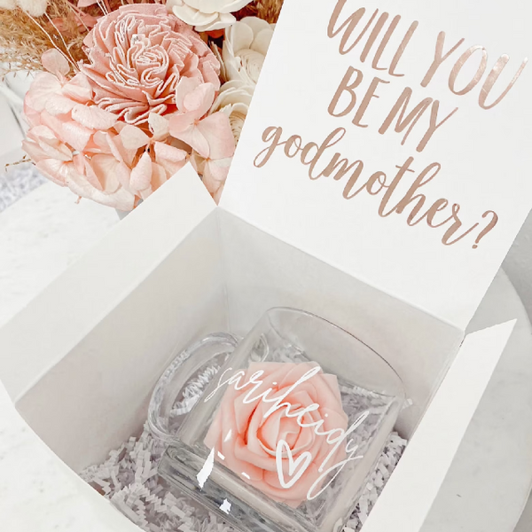Godmother proposal box idea- godmother mug- will you be my godparents gift box- personalized godmother gift- fairy godmother auntie