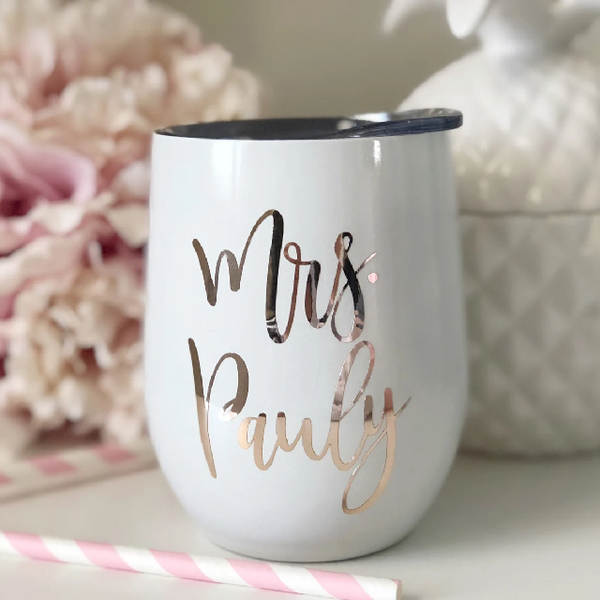 Future mrs swig wine tumbler- bridal gift- personalized monogrammed tumbler- bachelorette gift- wine glass gift for bride to be- wifey tumbler