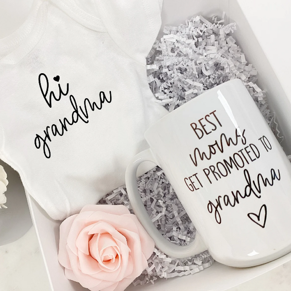 Best moms get promoted to grandma Promoted to grandma mug - baby Annoucement pregnancy annoucement to parents- baby brewing grandparents