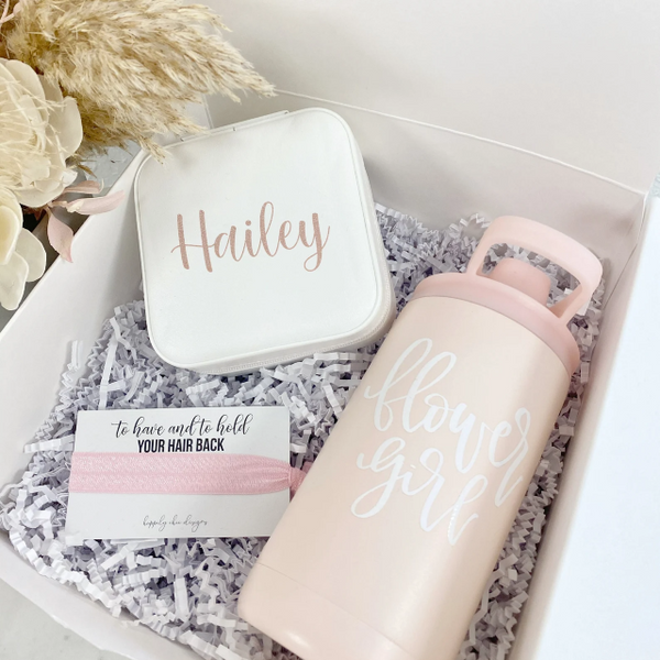 Hey Flower girl proposal gift box- (jewelry box) will you be my flower girl- petal patrol- gift for flower girl sippy cup water bottle- flower girl tumblers